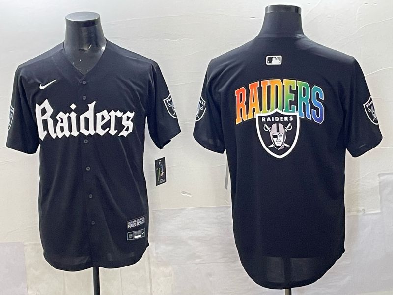 Men 2025 Oakland Raiders Blank Black 6th generation Joint Name Nike Limited NFL Jersey style 06